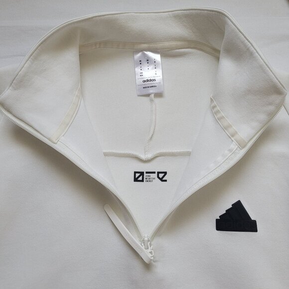 Adidas Z.N.E. AEROREADY 1/4 Zip Pullover Sweatshirt White Men’s Size Medium - Picture 8 of 13